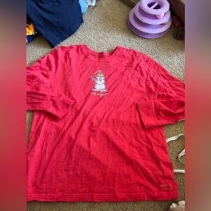 Life is Good Snowman Golf Tshirt